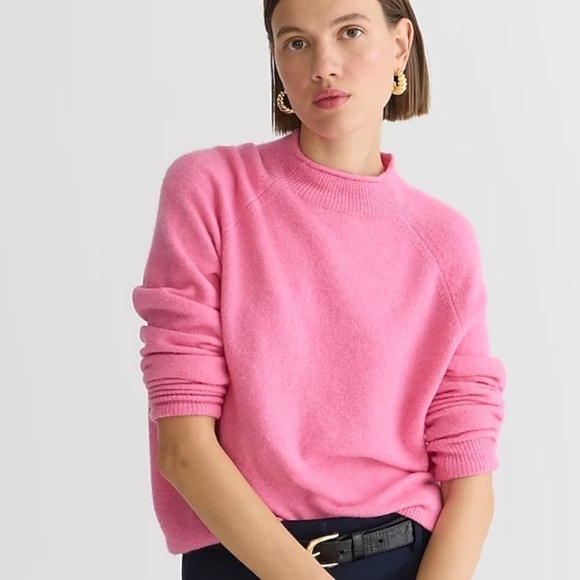 J crew Rollneck™ sweater in Supersoft yarn petunia pink - Picture 2 of 4